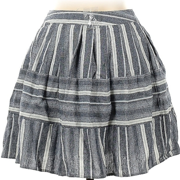 J.O.A. Blue and White Striped Mini Skirt - Picture 2 of 3